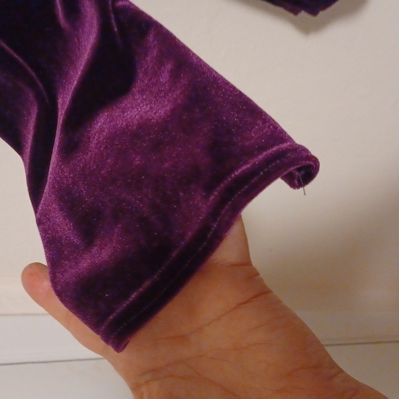🙋Always Caroline petite vintage velour long sleeve top S 10-12 - Picture 9 of 10
